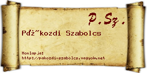 Pákozdi Szabolcs névjegykártya